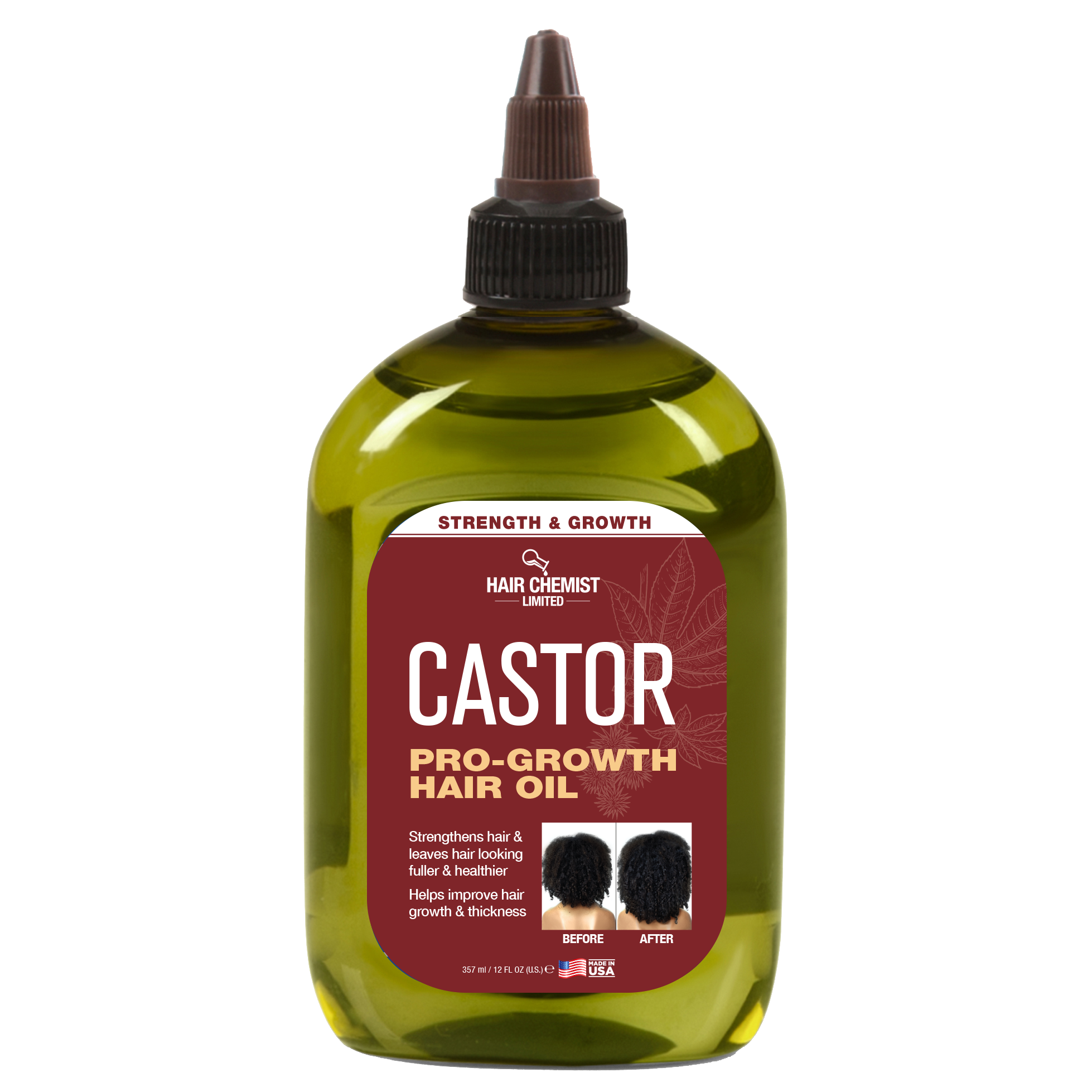 Hair Chemist Pro-Growth Natural Castor Hair Oil 12 oz.
