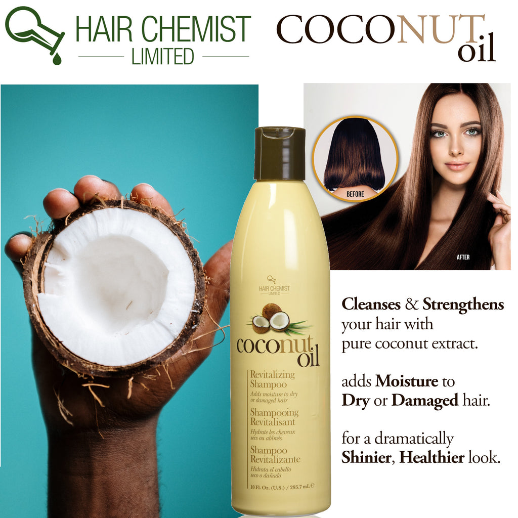 Hair Chemist Hair | Chemist Shampoo, Hair Hair Conditioner Coconut - & Oil Serum Care 3-PC Set Revitalizing