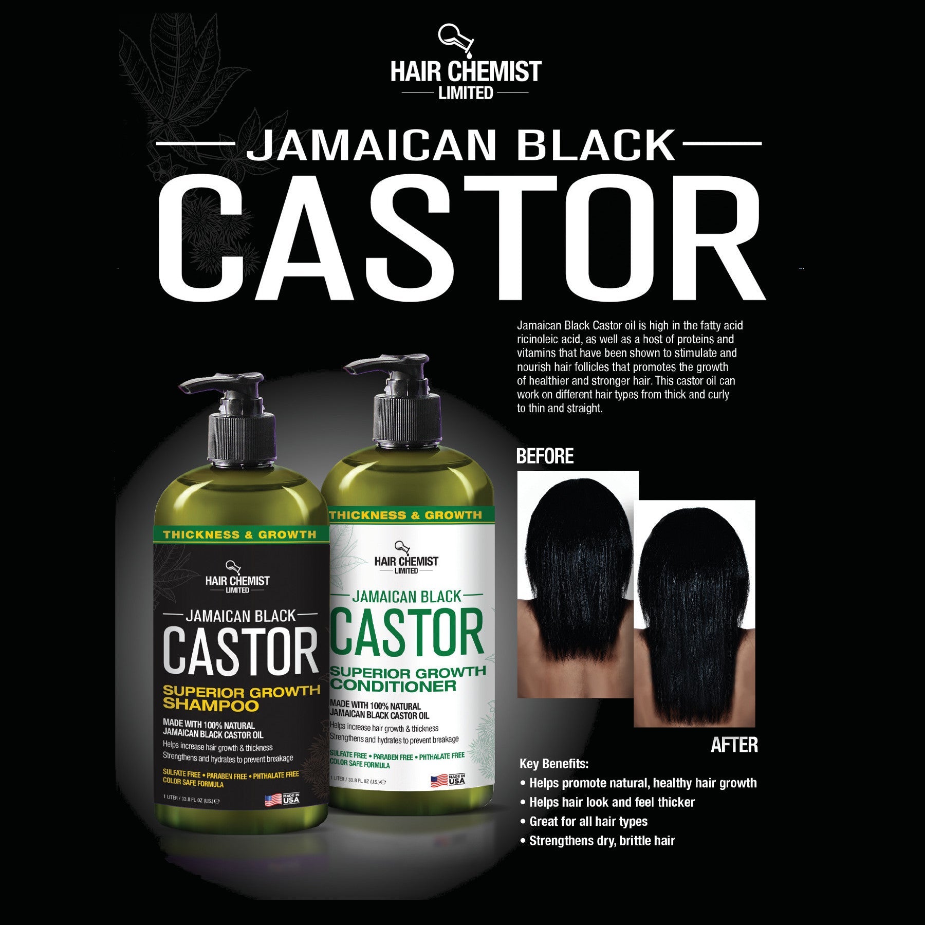 Hair Chemist Jamaican Black Castor Hair Care Collection