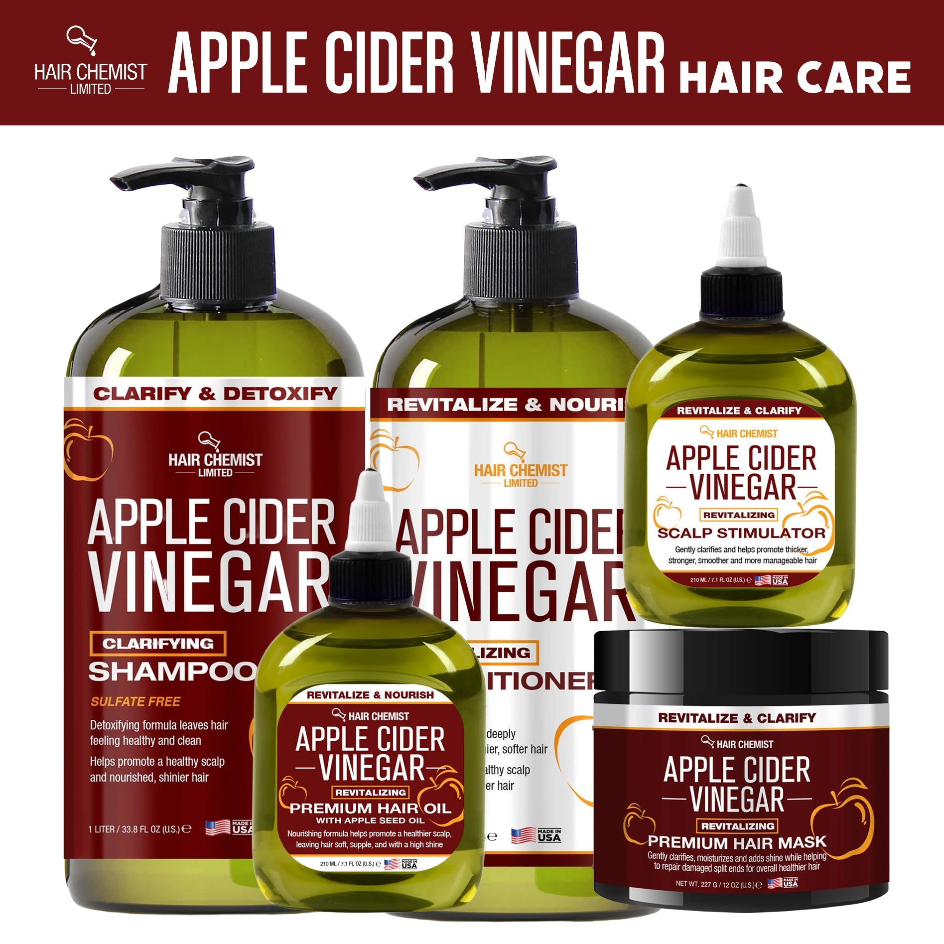 Hair Chemist Apple Cider Vinegar Hair Care Collection
