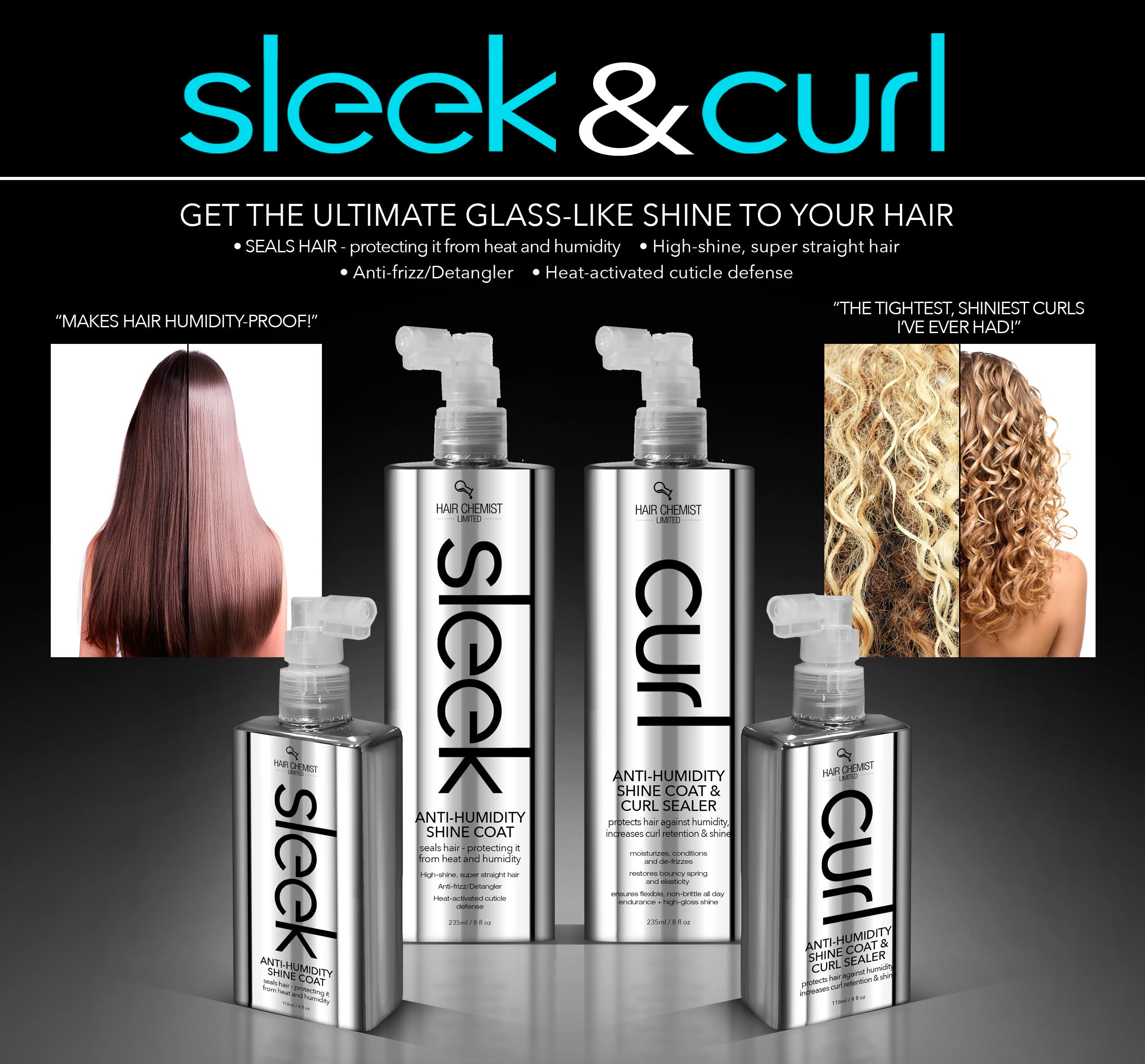 Sleek and Curl Anti-Humidity Shine Coats
