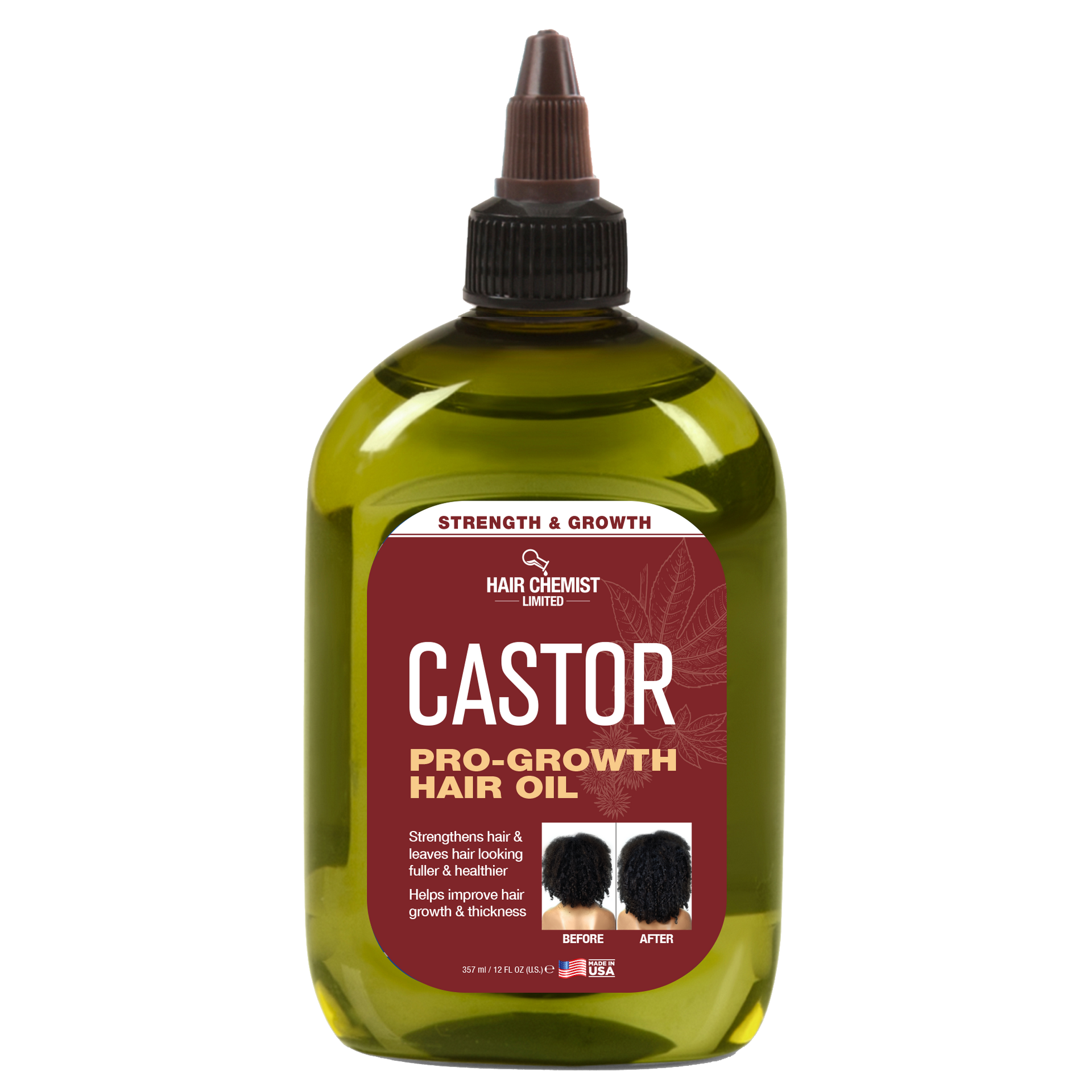 Hair Chemist Pro-Growth Natural Castor Hair Oil 12 oz.