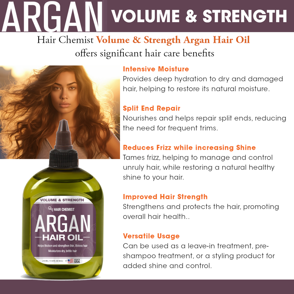 Hair Chemist 99% Natural Blend Argan Hair Oil 7.1 oz.