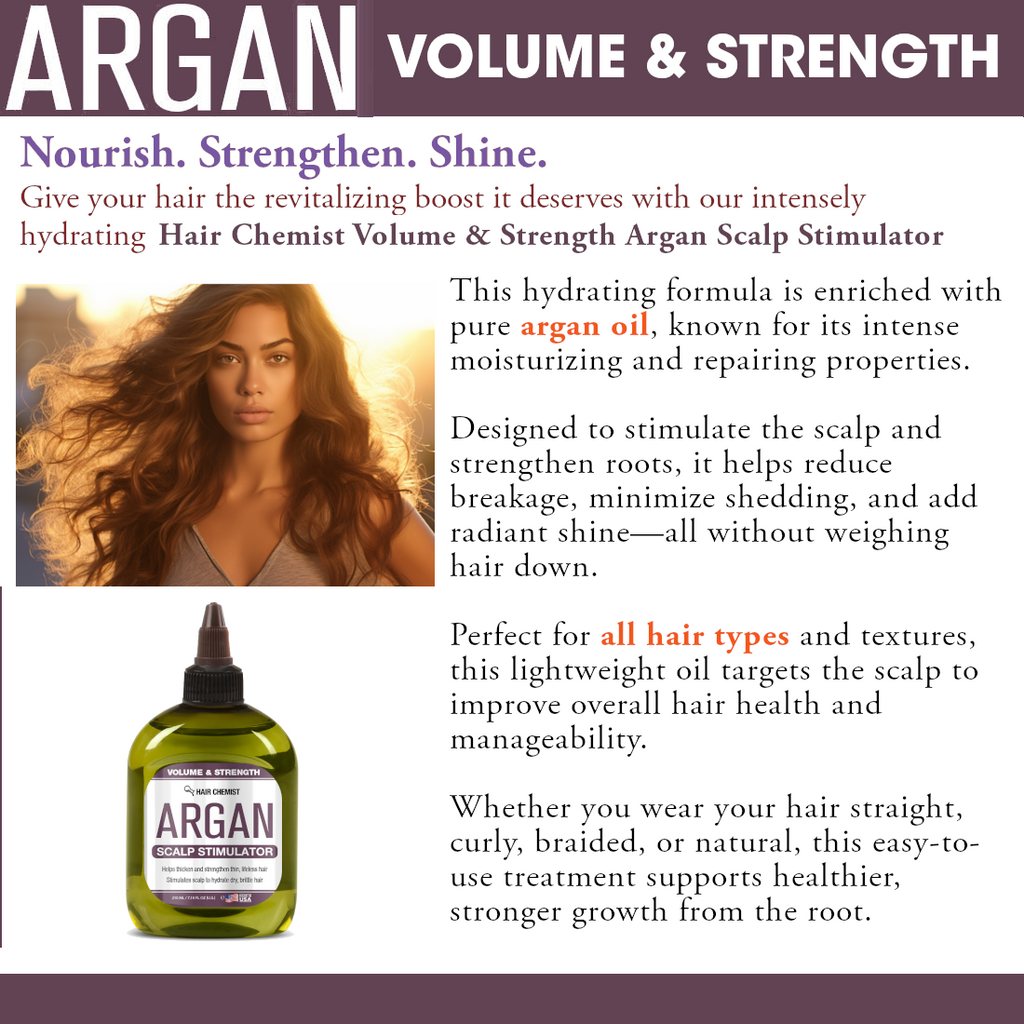 Hair Chemist Volume & Strength Argan Scalp Stimulator 7.1 Ounces.