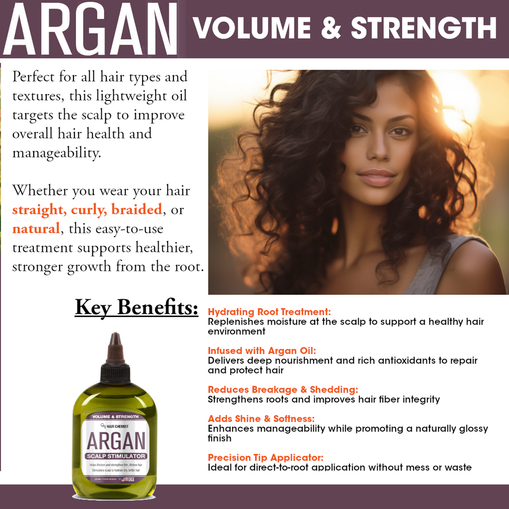 Hair Chemist Volume & Strength Argan Scalp Stimulator 7.1 Ounces.