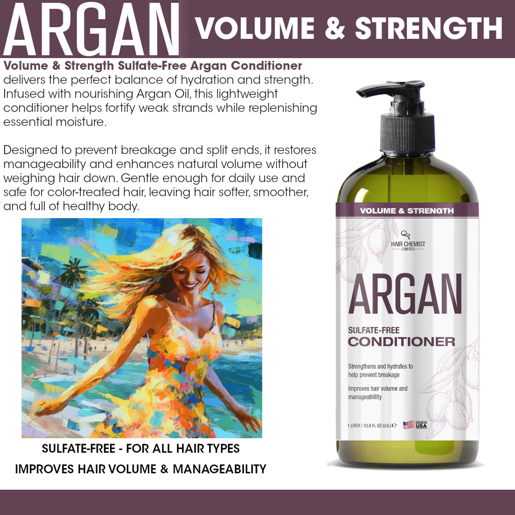 Hair Chemist Volume & Strength Sulfate-Free Argan Conditioner 33.8 oz.