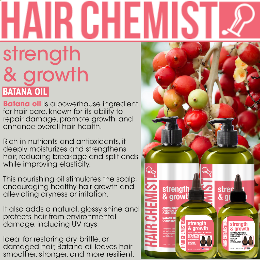 Hair Chemist Strength & Growth Batana Oil Shampoo 33.8 oz. & Conditioner 33.8oz. (2-PC Set)