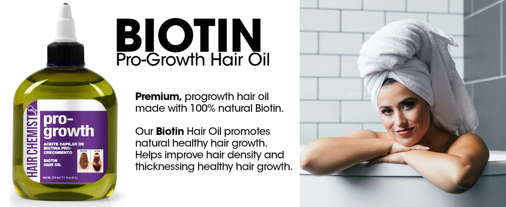 Hair Chemist Pro-Growth with Biotin Ultimate 4PC Shampoo & Conditioner Set- Includes 33.8oz Shampoo, 33.8oz Conditioner, 7.1oz Scalp Stimulator AND 7.1oz Hair Oil
