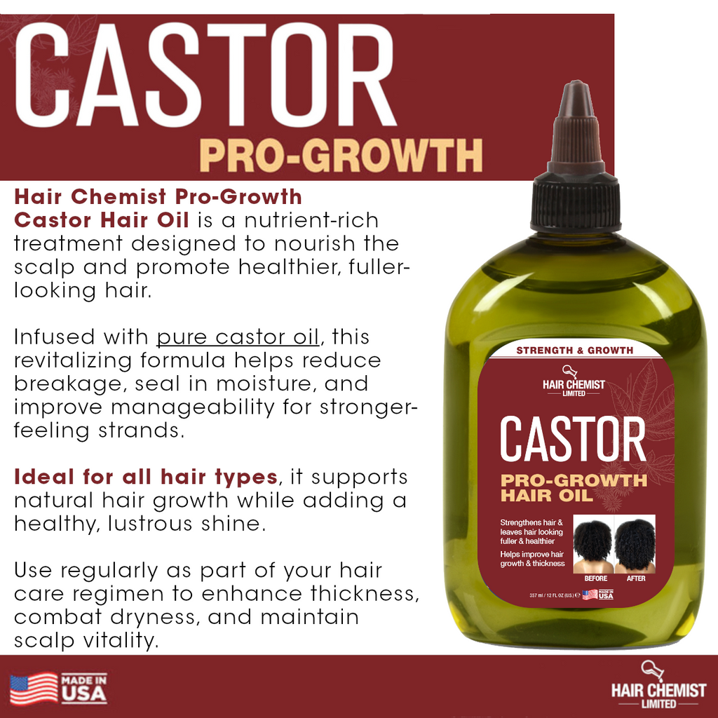 Hair Chemist Pro-Growth Natural Castor Hair Oil 12 oz.