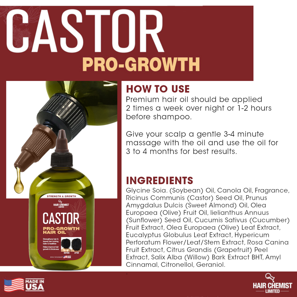 Hair Chemist Pro-Growth Natural Castor Hair Oil 12 oz.