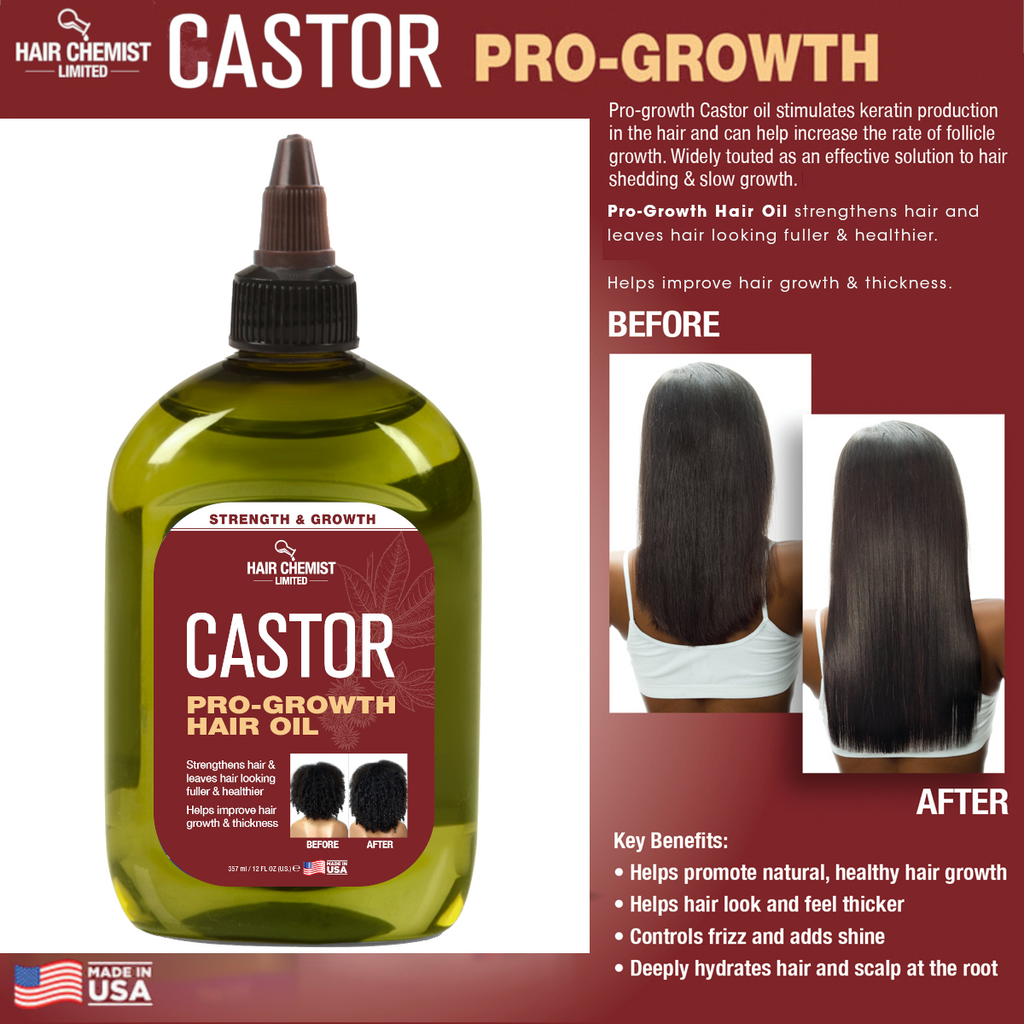 Hair Chemist Pro-Growth Natural Castor Hair Oil 12 oz.
