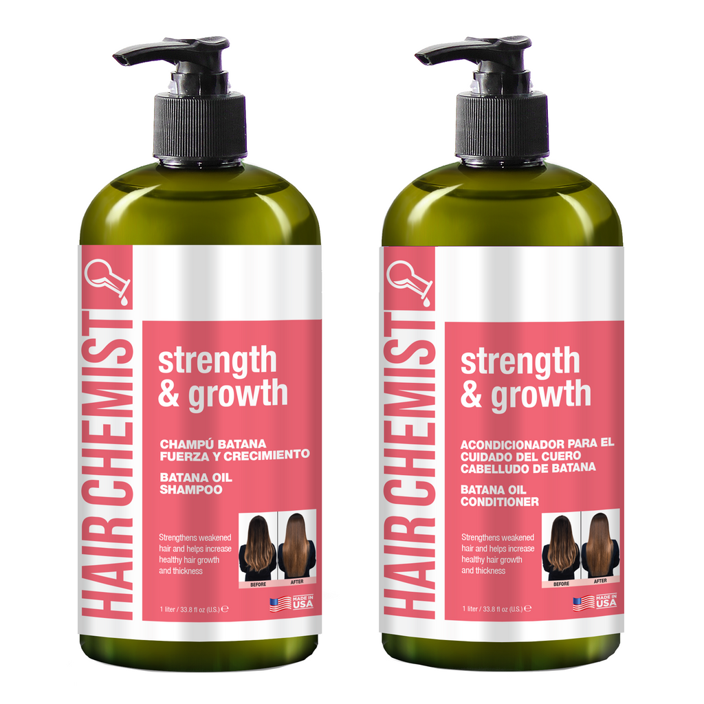 Hair Chemist Strength & Growth Batana Oil Shampoo 33.8 oz. & Conditioner 33.8oz 2-PC BOXED GIFT SET