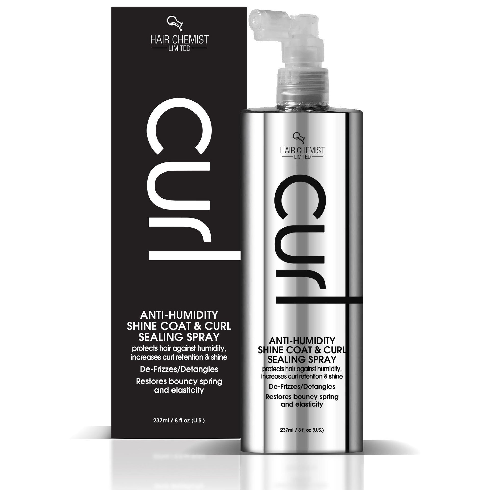 Hair Chemist CURL Anti Humidity Shine Coat & Curl Sealing Spray 8 oz.