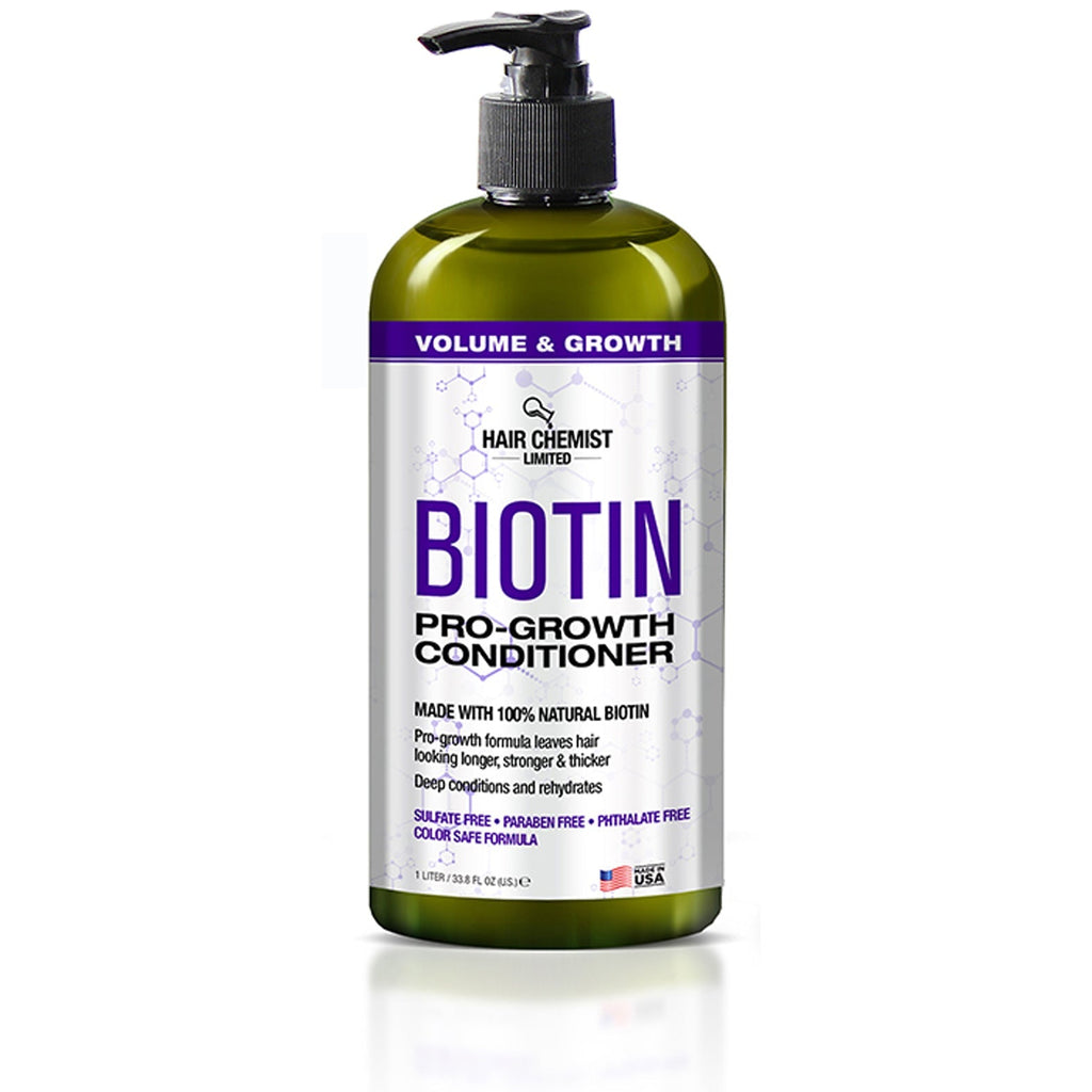Hair Chemist Biotin Pro-Growth Shampoo & Conditioner Gift Set- Includes 33.8oz Shampoo & 33.8oz Conditioner