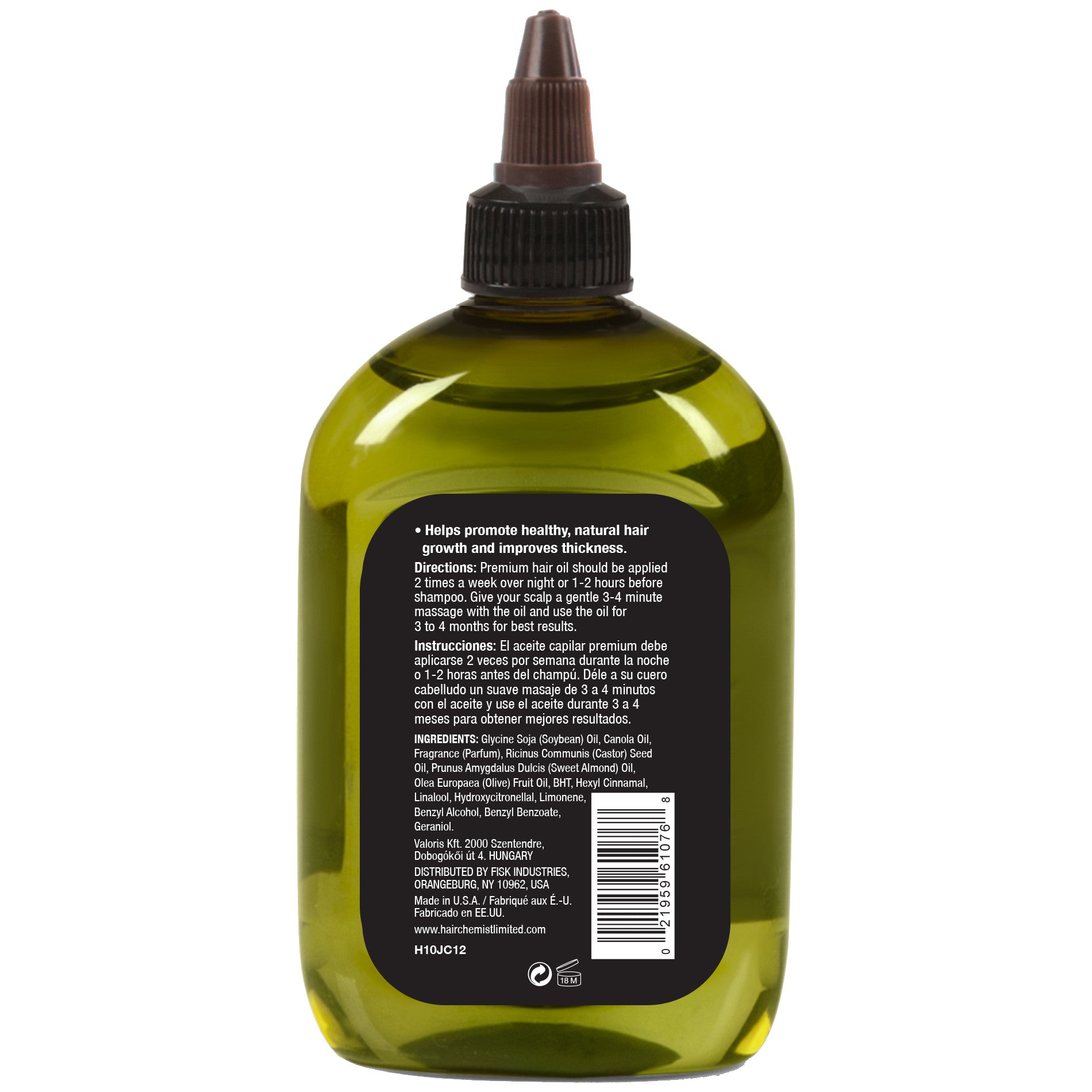 Hair Chemist Superior Growth Jamaican Black Castor Hair Oil 12 oz.