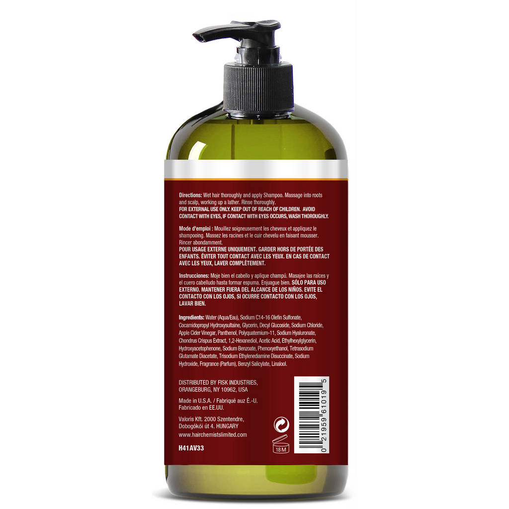 Hair Chemist Apple Cider Vinegar Clarify & Detoxify Clarifying Sulfate Free Shampoo 33.8 Ounces