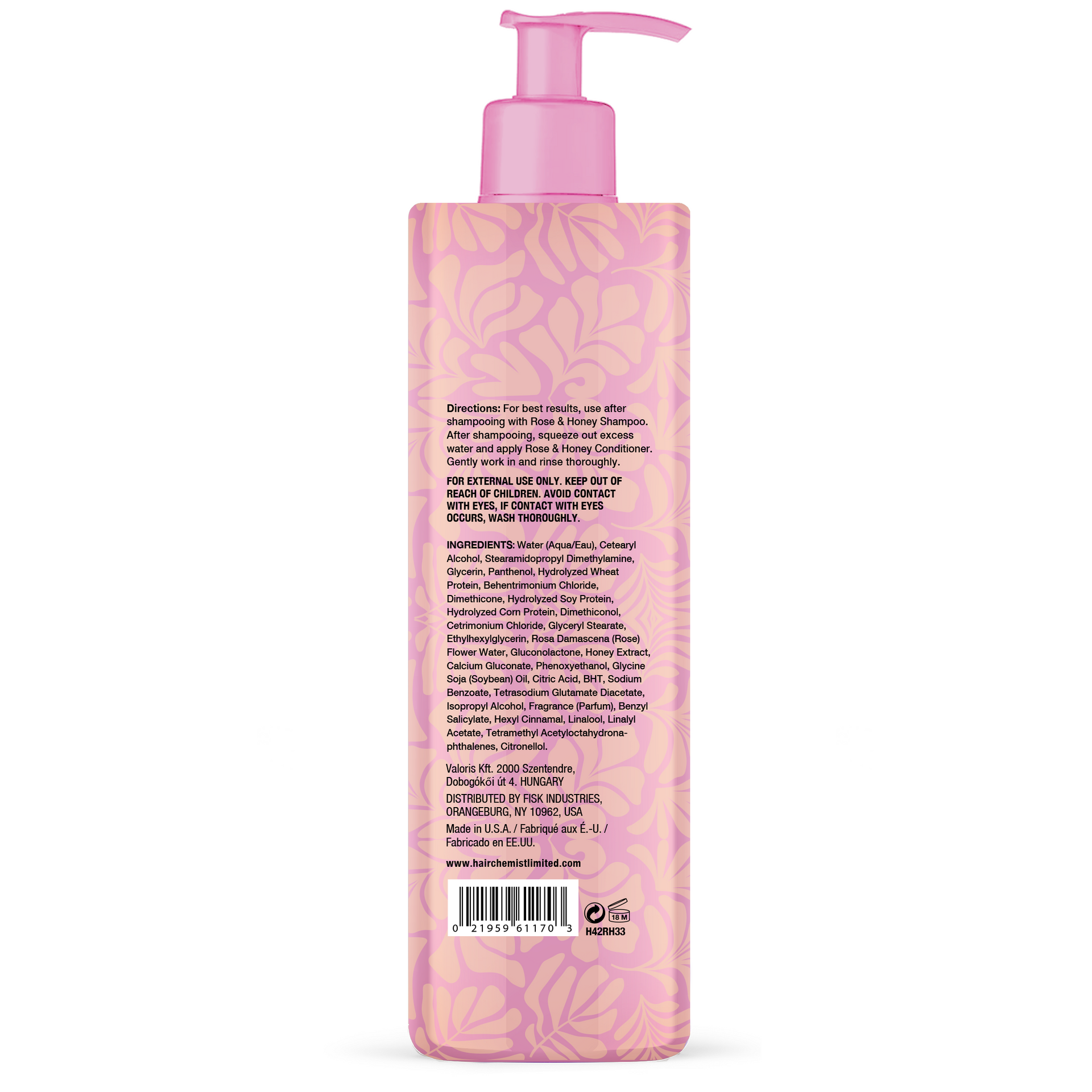 Hair Chemist Rose & Honey Conditioner 33.8 oz.