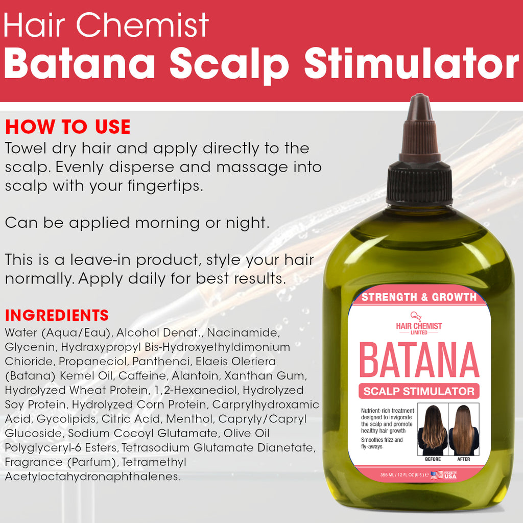 Hair Chemist Batana Strengthening Scalp Stimulator - LARGE 12 oz.