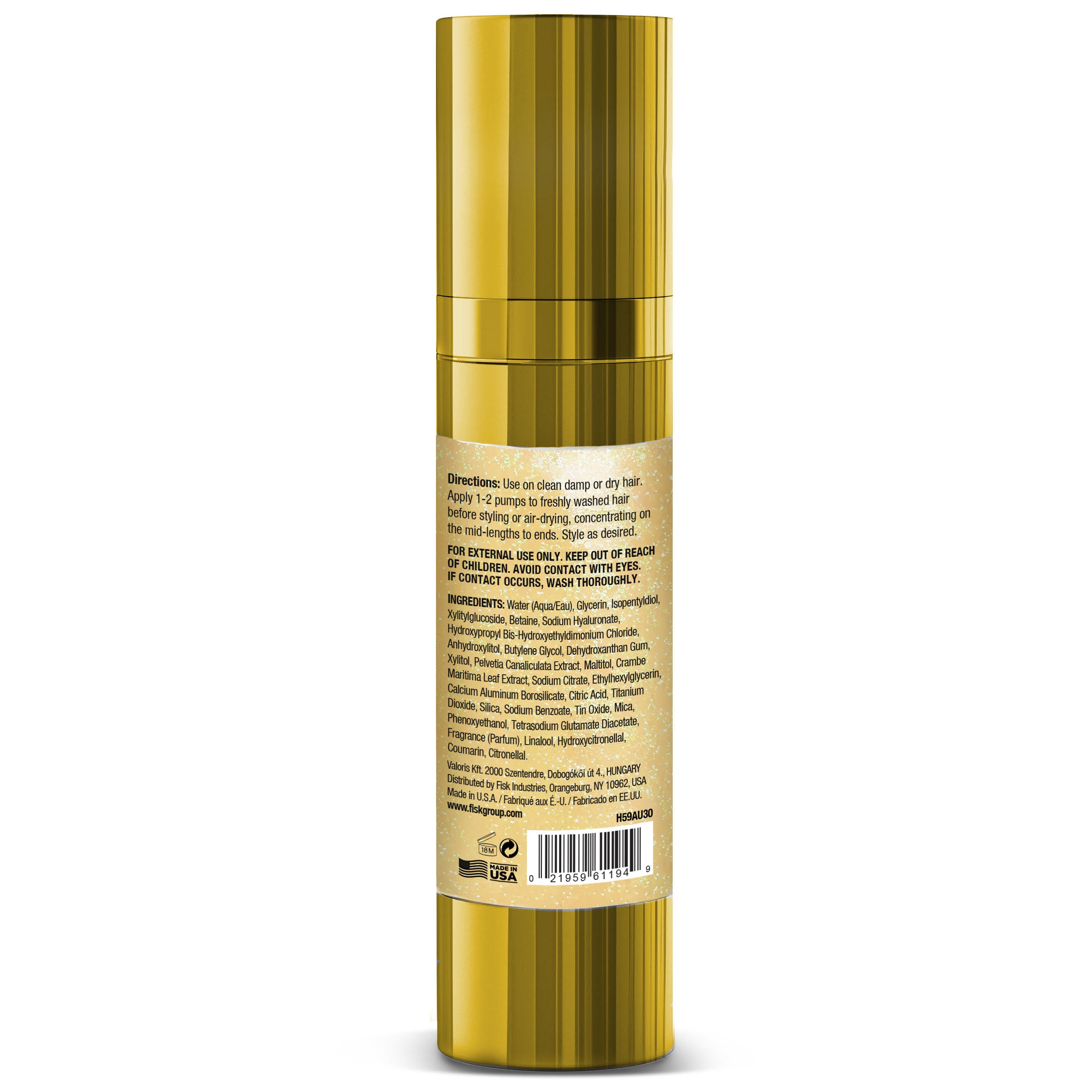 Hair Chemist 24k Gold Glossing Hair Serum 3 oz.