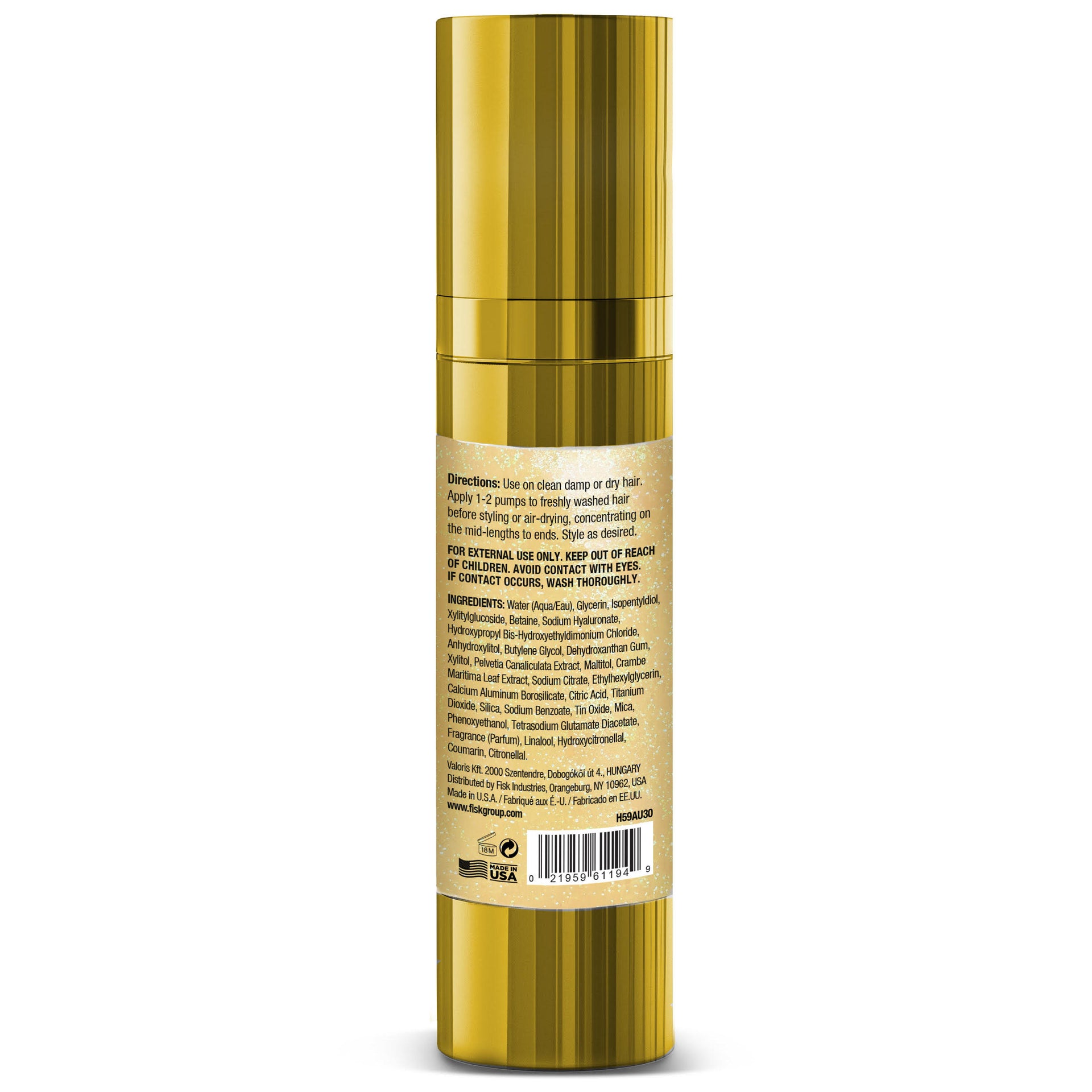 Hair Chemist 24k Gold Glossing Hair Serum 3 oz.