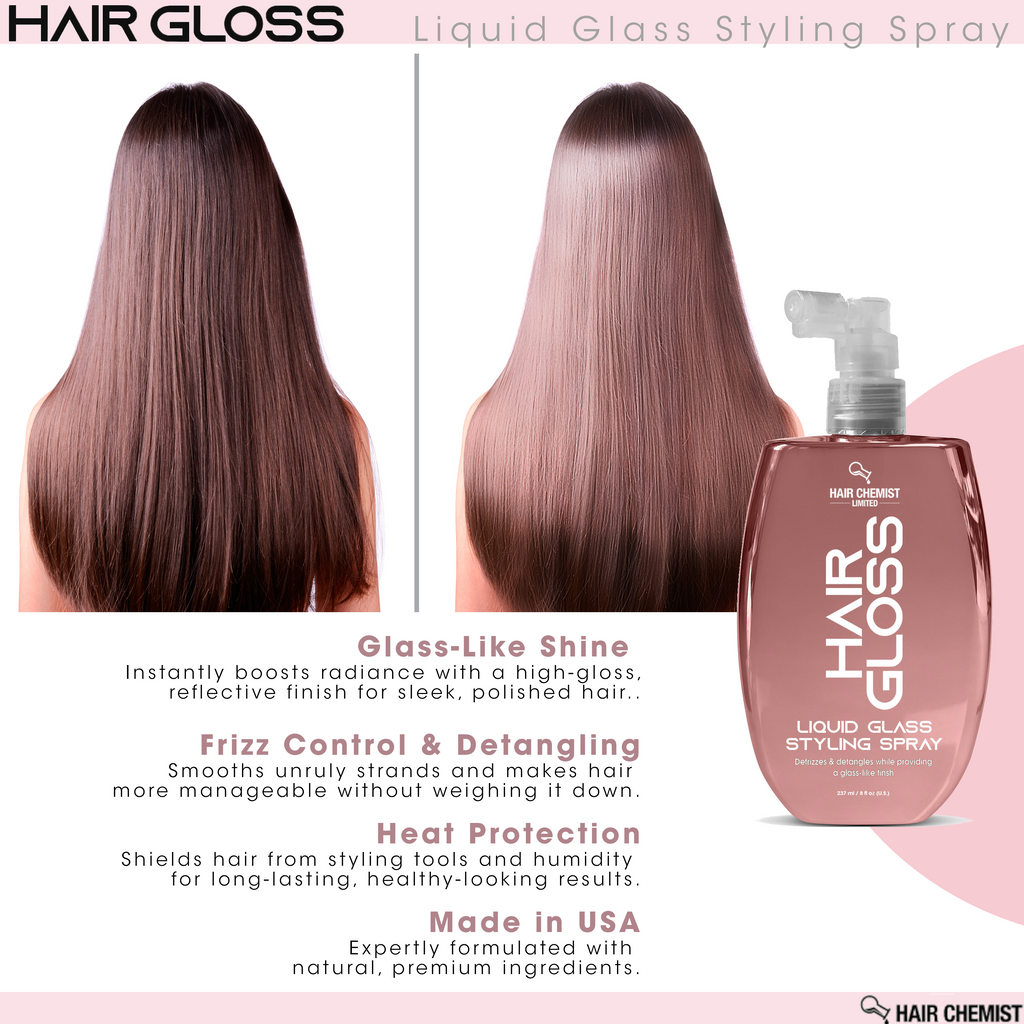 Hair Chemist Hair Gloss Liquid Glass Styling Spray 8 oz.
