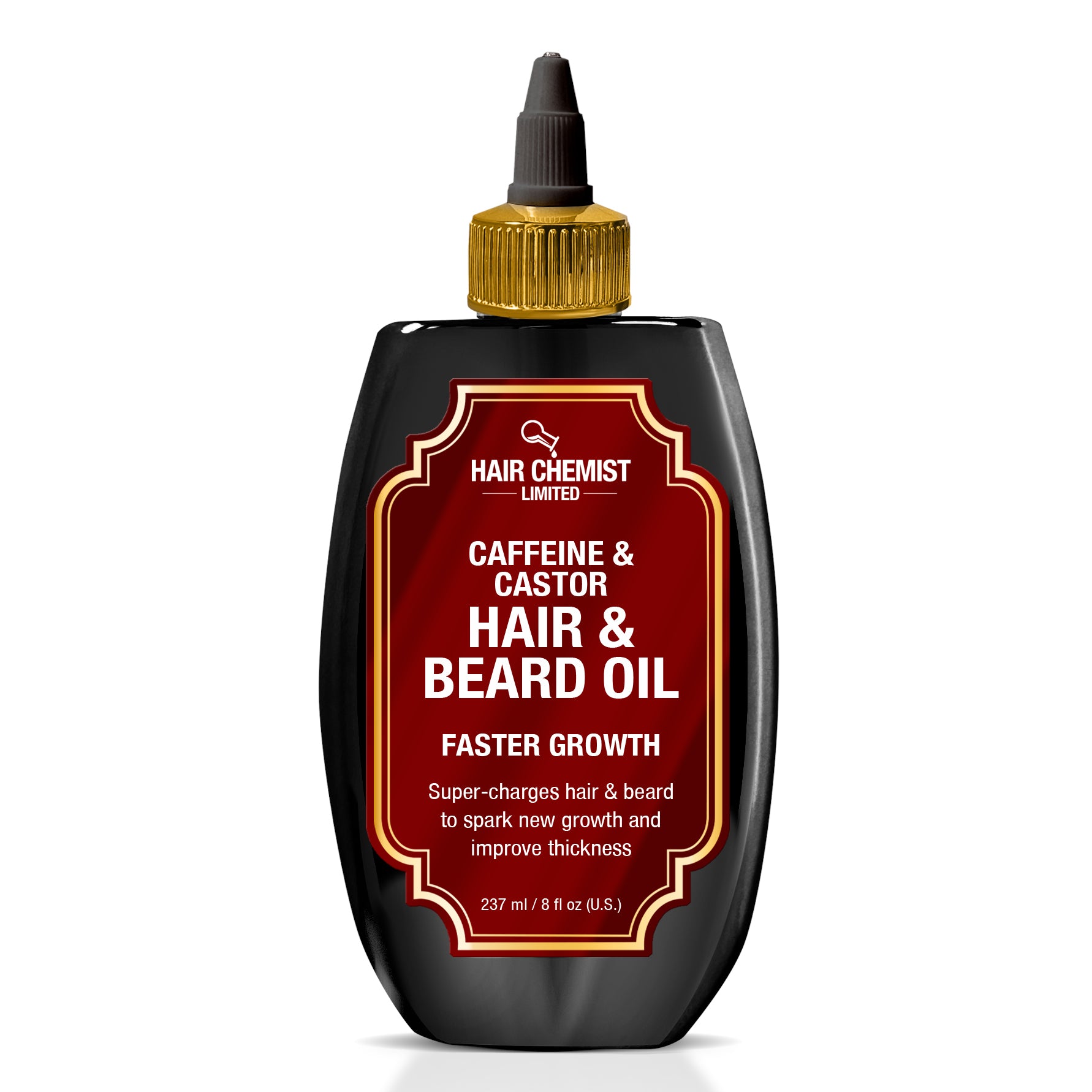 Hair Chemist Caffeine & Castor Faster Growth Hair & Beard Oil 8 oz.