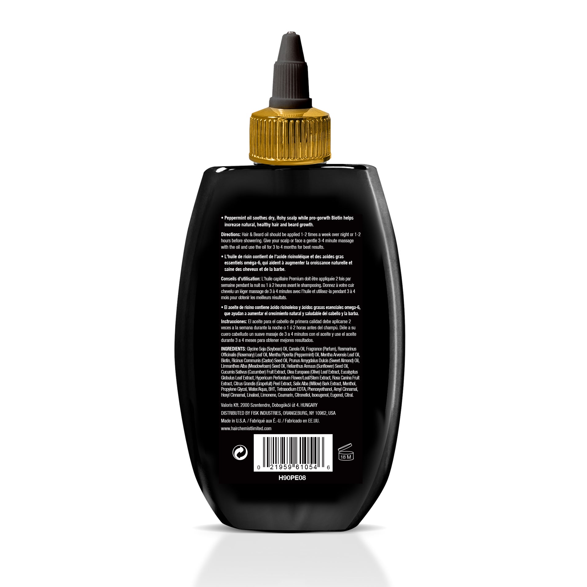 Hair Chemist Beard & Scalp Care Peppermint & Biotin Hair & Beard Oil 8 oz.