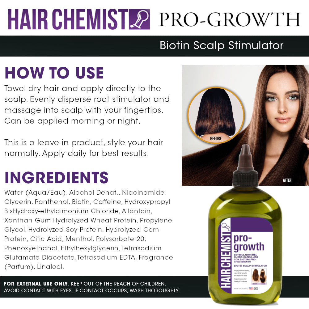Hair Chemist Pro-Growth Scalp Stimulator with Biotin - Large 12 oz.