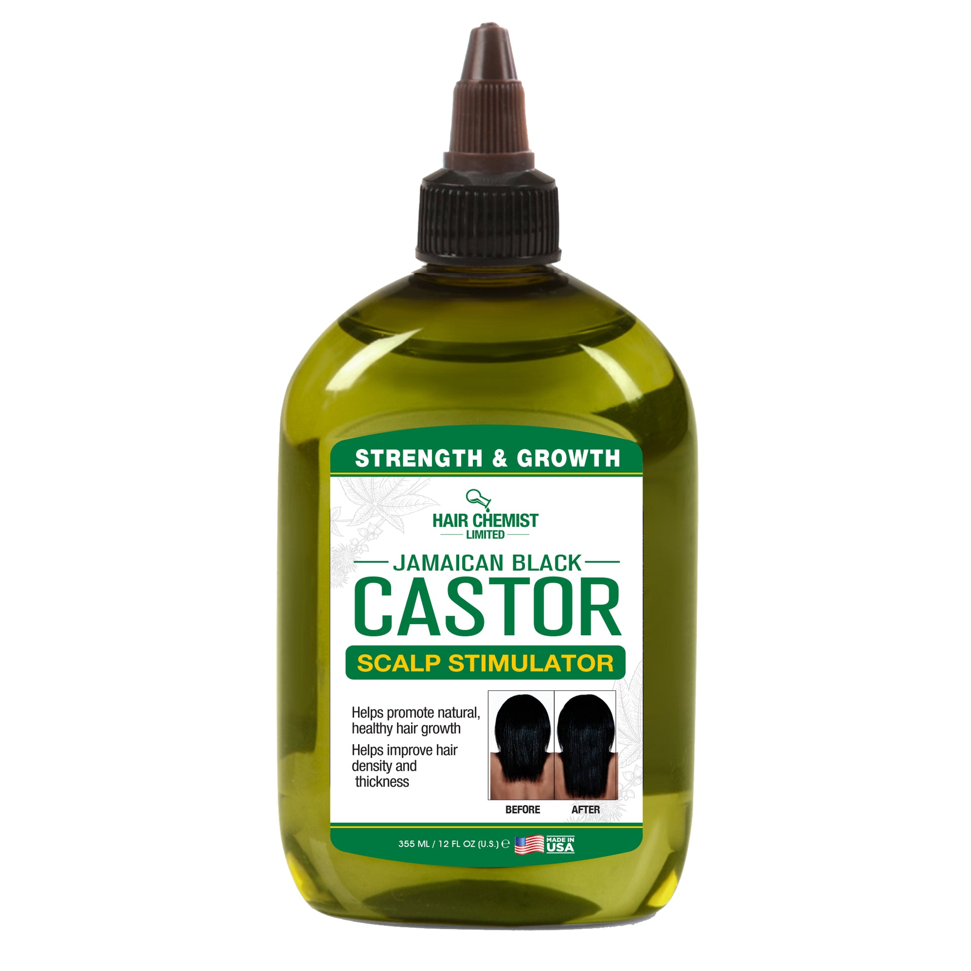 Hair Chemist Superior Growth Jamaican Black Castor Oil Scalp Stimulator - Large 12 oz.