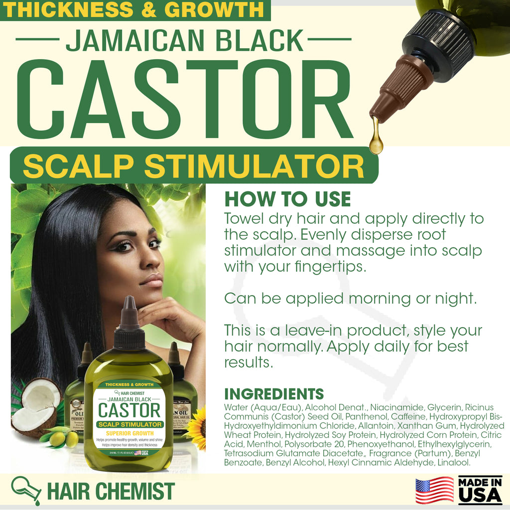 Hair Chemist Superior Growth Jamaican Black Castor Oil Scalp Stimulator 7.1 oz.