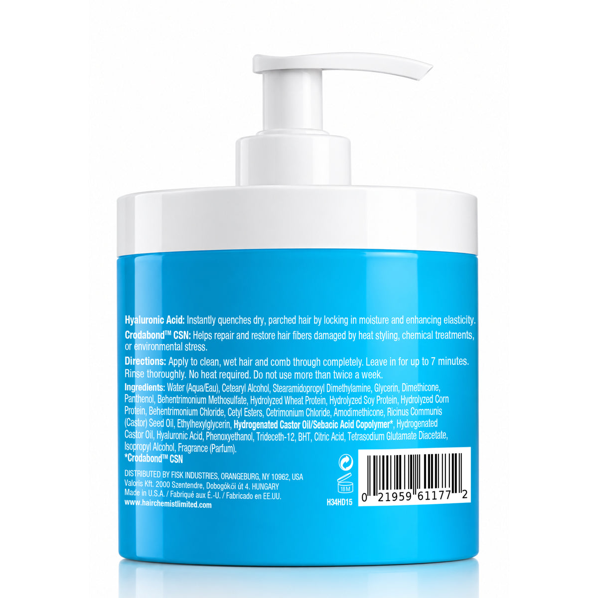 Hair Chemist Hydra Moisture Repair Hair Mask 15 oz.