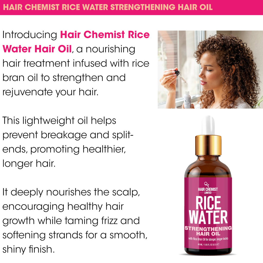 Hair Chemist Rice Water Strengthening Hair Oil 1.65 oz.