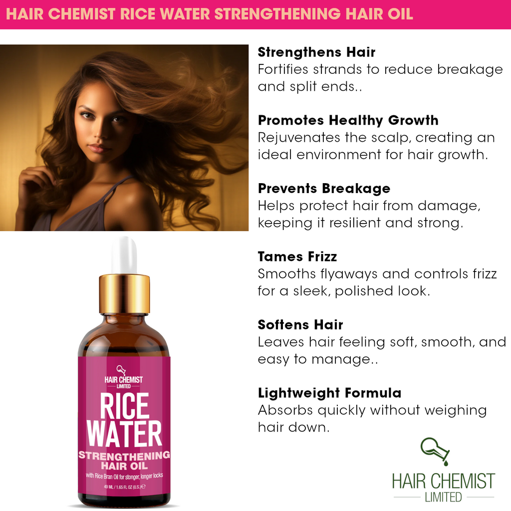 Hair Chemist Rice Water Strengthening Hair Oil 1.65 oz.