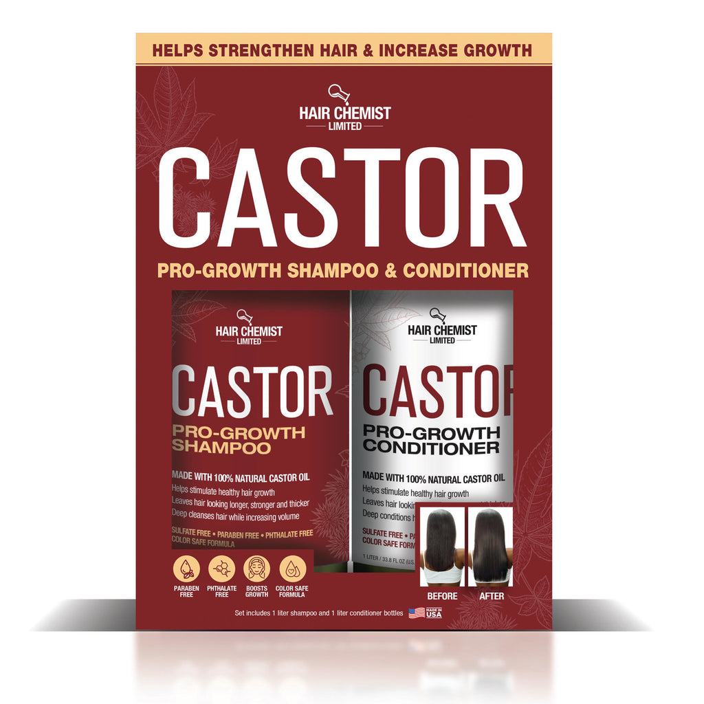 Castor Present Hair Chemist Castor Pro-Growth Shampoo 33.8 oz. AND Conditioner 33.8 o ...
