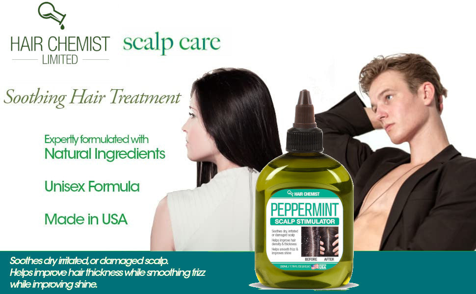 Hair Chemist Peppermint Scalp Stimulator 7.1 oz. - Scalp Leave in Mint Scalp Treatment and Scalp Moisturizer, Natural Scalp Treatment for Women & Men