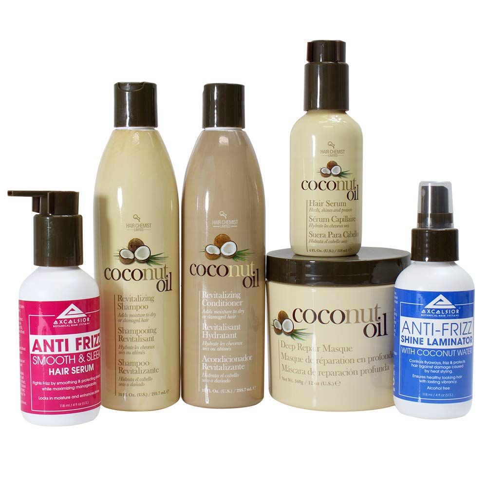 Ultimate Coconut Shampoo, Conditioning and Hair Treatment 6-PC Set