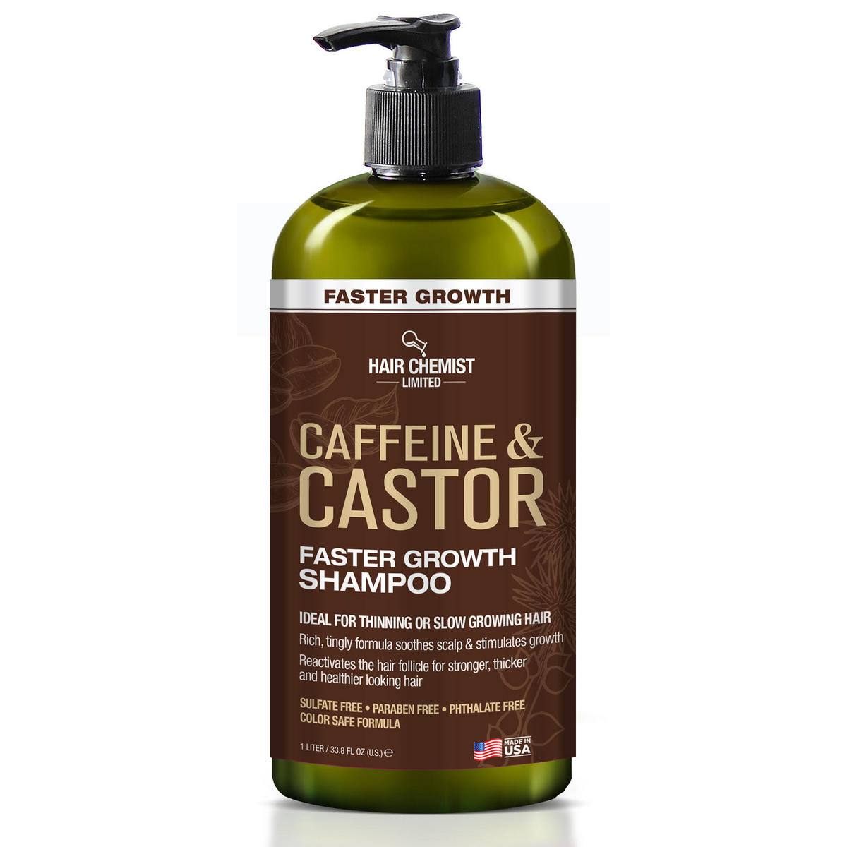 Hair Chemist Caffeine and Castor Faster Growth Shampoo 33.8 oz