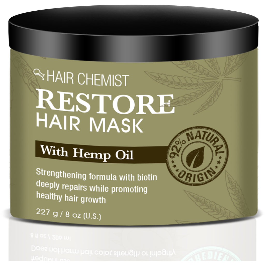 Hair Chemist Solutions Restore with Hemp Oil Hair Mask 8 oz.