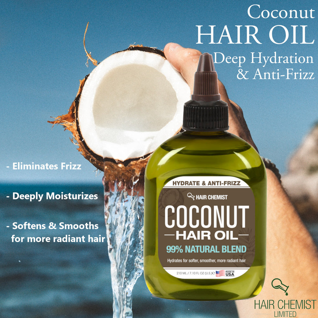 Coconut Oil Chemist - | Hair Conditioner Hair Hair Chemist Revitalizing Care Hair Shampoo, Set Oil & 3-PC