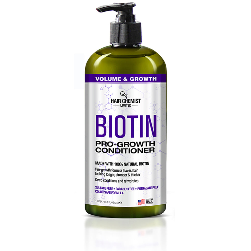Hair Chemist Biotin Pro-Growth Shampoo & Conditioner Set - Includes 33.8oz Shampoo & 33.8oz Conditioner